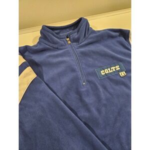 Indianapolis Colts NFL Fleece Pullover Jacket 1/4 Zip Adult Mens XL No Tah